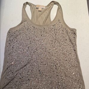 Michael Kors Beige Sequin Tank Top